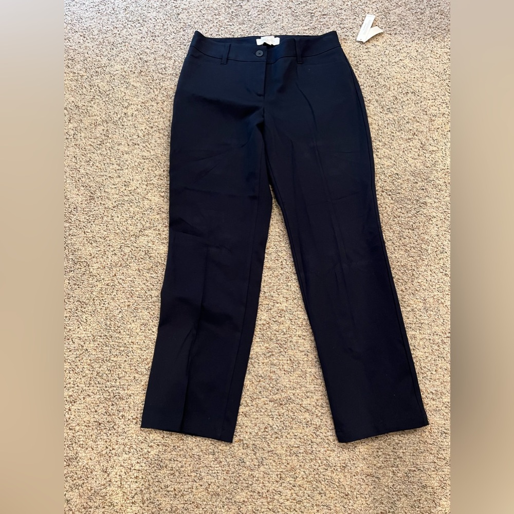 Talbots Slimming Navy Blue Pants NWT Size 4 Petite